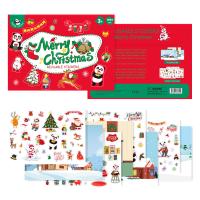 La Feliz Navidad 100PCS Repositionable agranda etiquetas engomadas con 4 fondos del color