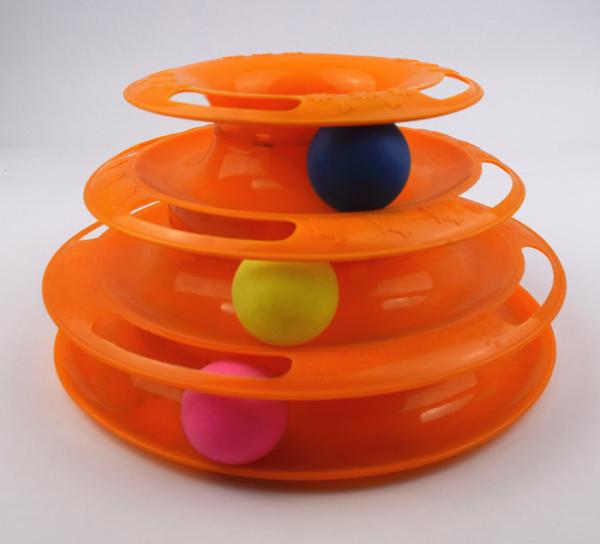 Interactive Cat Ball Toy Exerciser Game Teaser Anti-Slip Active Healthy Lifestyle Suitable for Multiple Cats