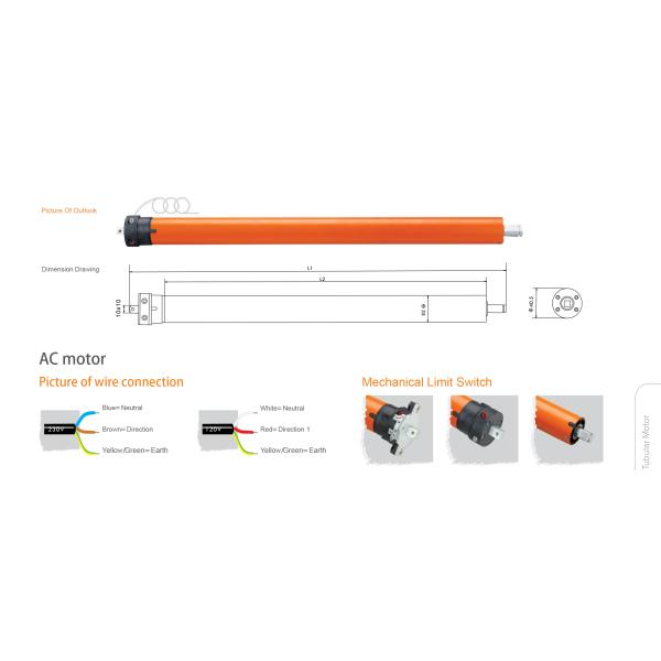 Радио 35R 17RPM 6N.M моторы трубки 120 вольт трубчатые