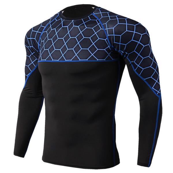 Long Sleeve Rash Guard Shirt , Loose Fit Rash Guard Refeltive Print Eco Friendly