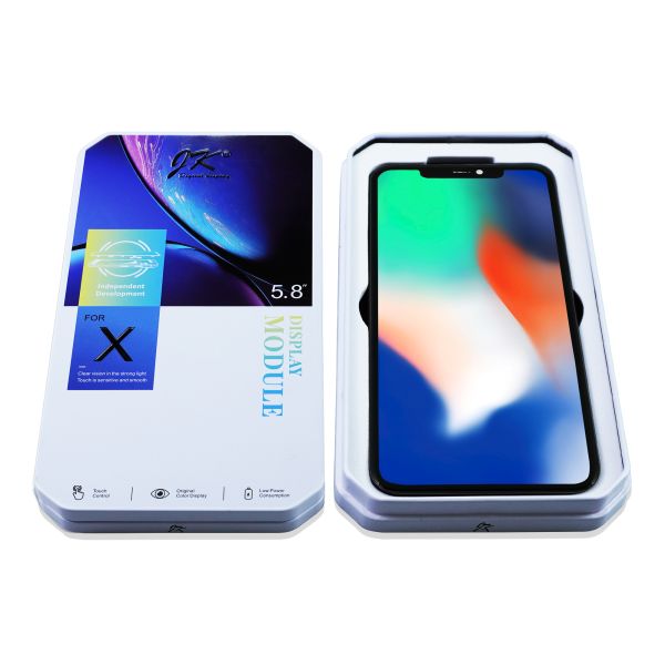 Factory Price iPhone X LCD Screen with 580±50 Cd/m2 Brightness 1:1300 Contrast Ratio and 98% NTSC JK Incell Display