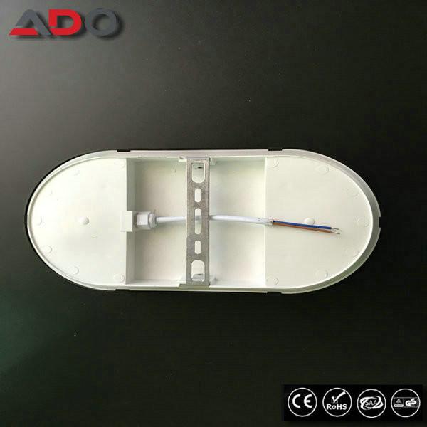 White PP ABS ROHS 20 W Bathroom LED Oval Bulkhead Lamp