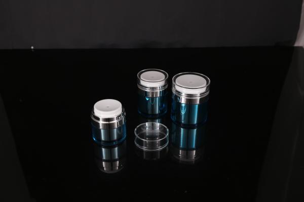 hand lip crystal pump empty square white Screen Printing Airless 30ml Cosmetic Cream Jars