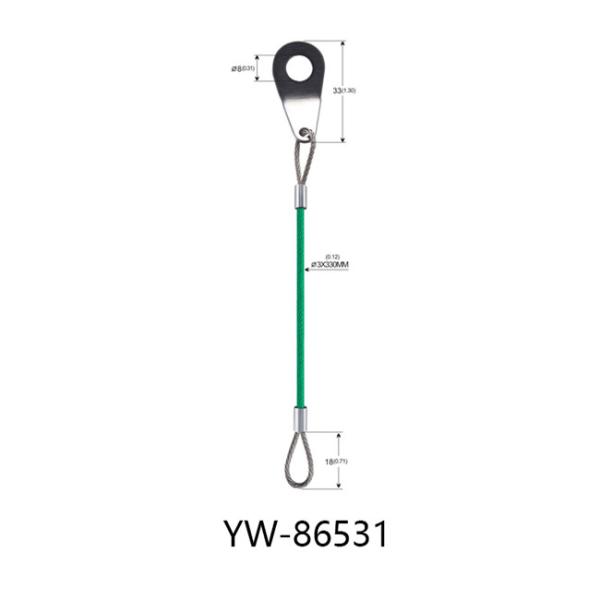 Stage Security Quick Lock Steel Wire Rope Sling With Two Die Casting Eyelet YW86527