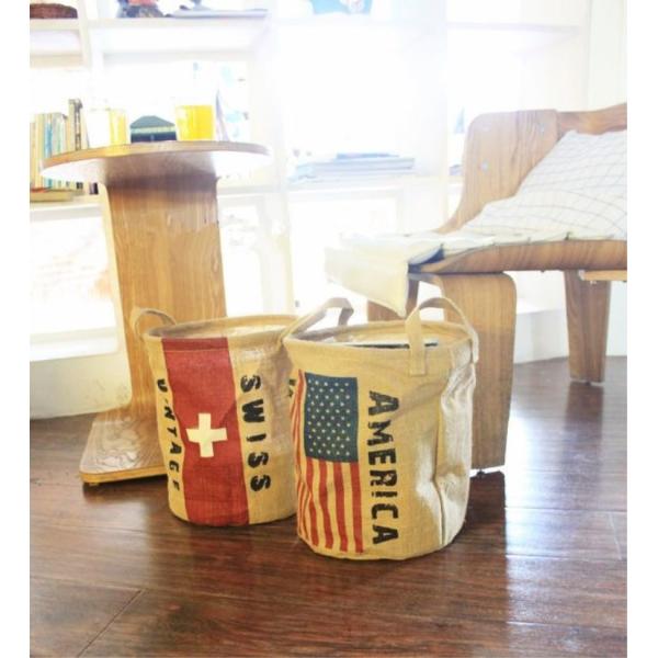 Panier sale de seau de vêtements de tissu de coton de blanchisserie de panier d'enfants pliables imperméables de bébé