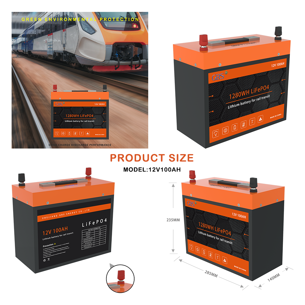 Green Environmental Protection 12v 100ah 200ah Lithium Iron Phosphate Battery for Rail Transit