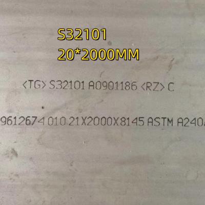 ASTM A240 Chapa dupla de aço inoxidável laminada a quente 2101 LDX S32101 En1.4162 21*2000mm