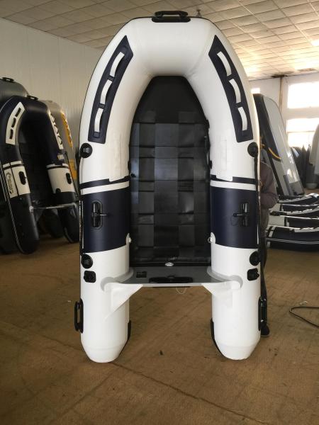 Small Inflatable Sport Boat Flexible Floor 230 Cm With 2 - 75HP Outboard Engine
