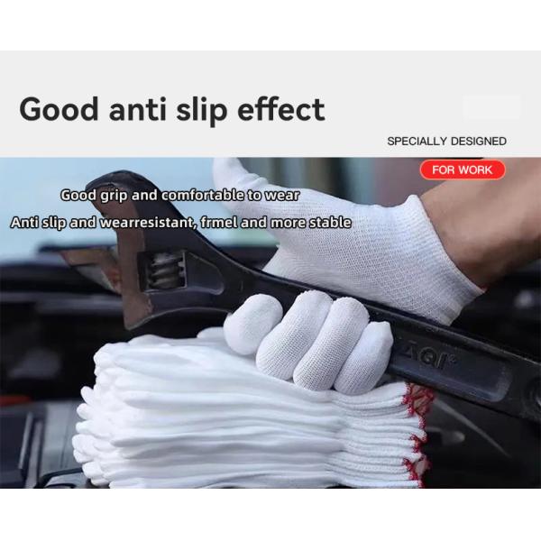 20-60 г. Промываемые, прочные, глубокие белые хлопчатобумажные рукоятки для безопасности рук