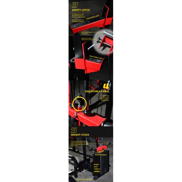 Multi Functional Smith Machine Best Fitness Equipment for Home Gym Cable Crossover