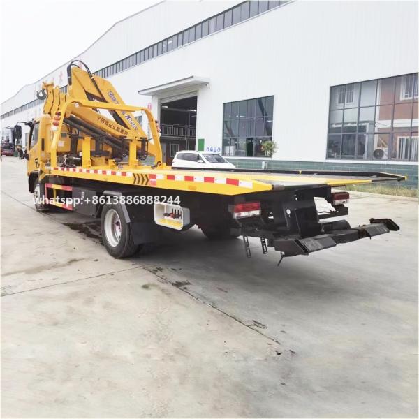 DONGFENG 4 * 2 remolque de rescate de carretera con grúa camiones de remolque con grúa camión montado grúa