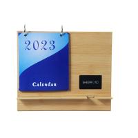 Calendário de mesa de arte personalizado, planejador de calendário de mesa 2023 com carregador sem fio