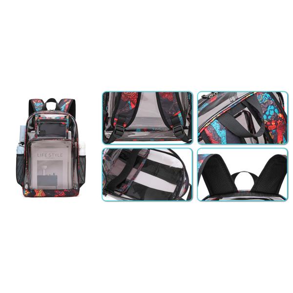 Clear Backpack Heavy Duty Kids Backpacks for Boys Clear Bookbag Stadium Approved Transparent Bags