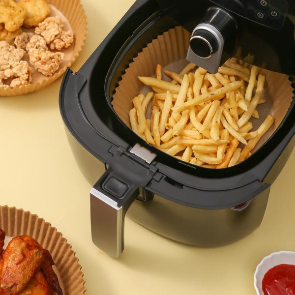 Oil Proof Silicone Coated Air Fryer Parchment Paper 20cm Round Disposable Baking