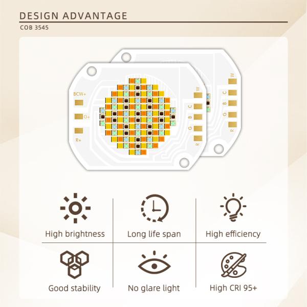 350 W RGBWC COB LED Chip LM/W 90 для фотоисточника света