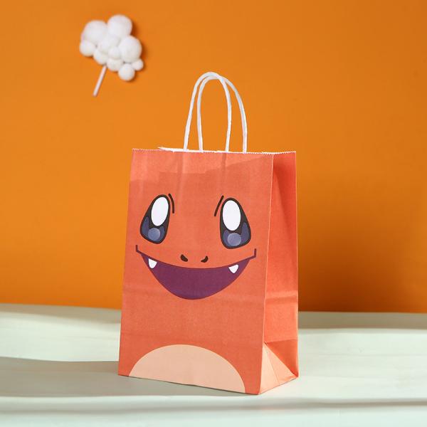 Jigglypuff Squirtle Monsters Theme Kraft Paper Gift Bag for Children's Birthday Party