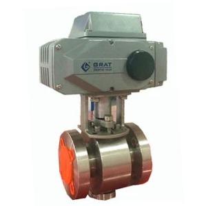 Conexão de flange Dn150 300LB CF8 2 PC válvula de esferas de controlo elétrico
