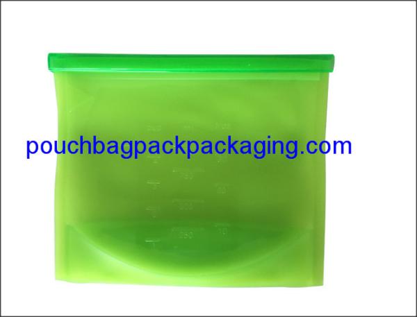 Silicon food bag for fresh food pack, reusable silicone microwave bag for storage 18 x 21 cm