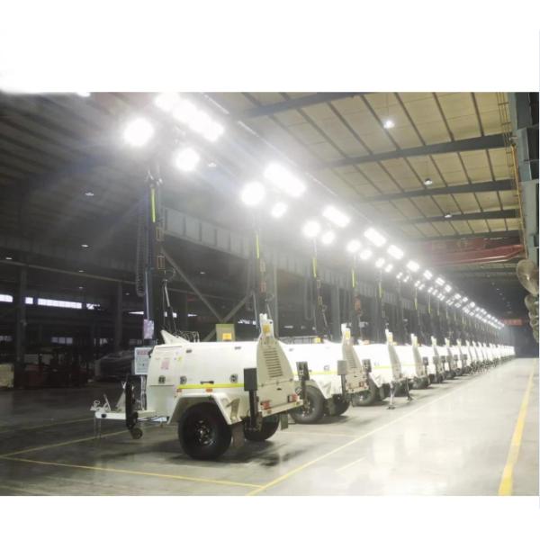 Башня IP23 4*1000W мобильная светлая с двигателем Kubota