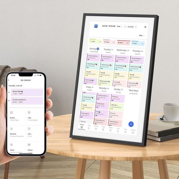 Qtenboard WiFi Enabled Digital Calendar Display with Full HD Display and Android 11 OS for Offices and Schools