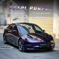 Perle violette huile résistant aux produits chimiques film de protection de peinture de couleur TPU PPF lourd avec technologie de libération d'air pour une installation facile