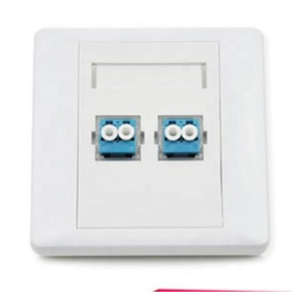 1 / 2 / 3 / 4 Ports Fiber Optic Plate For Cable Junction , 86 Type Switch Box