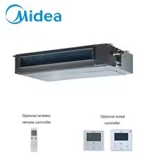 Concealed Duct FCU with Flexible Static Pressure for Commercial HVAC 241mm Slim Duct FCU with Left/Right Piping Dual Air Inlet