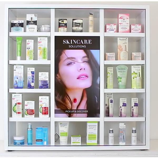 Cosmetics / Shoes Interactive Showcase ZS-8 With 3D Sensing Technology