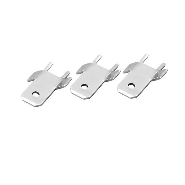 250 (6.35×0.8mm) Anti-Tip Anti-Misinsertion PCB Male Tab Terminal, Through-Hole Soldering Type