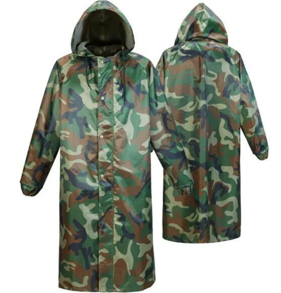 OEM Mens Camo Raincoat With Hood 1pc Camouflage Raincoat Women'S