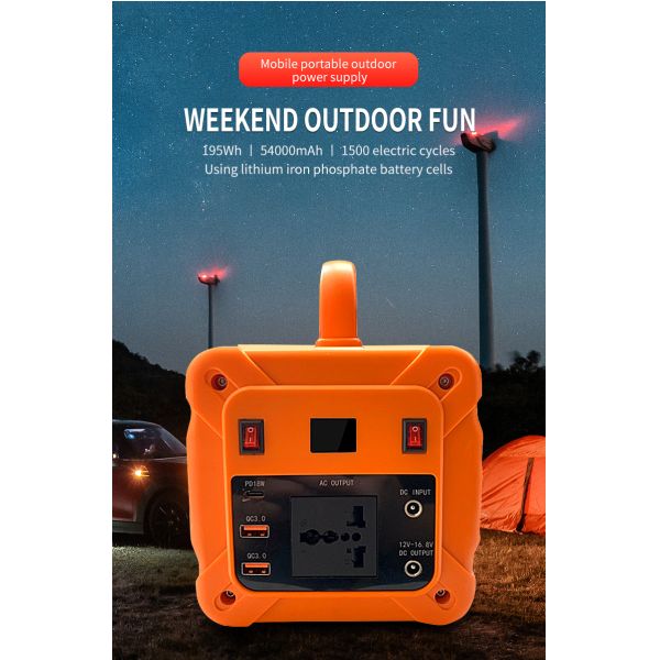 195Wh 300W Portable Power Station Camping Power Supply With LCD Function Display Screen