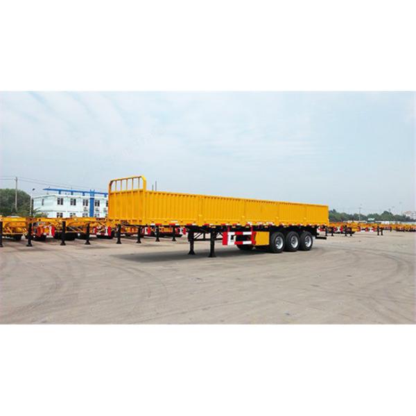 Tri Axle Side Wall Semi Trailer With Dropping Side Walls 1.5mm Steel Plate