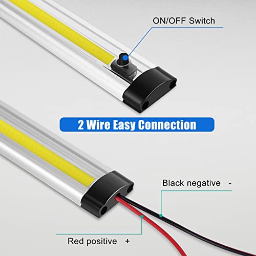 12V Car Interior LED Light Strip with 104 COB LEDs and High Brightness of 1600LM