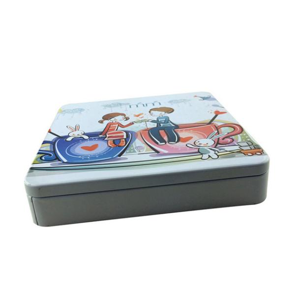 Square Promotional Tin Cans For Facial Mask Packaging , Small Tin Containers