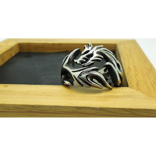 Retro Ring Dragon Dragon Dragon Ring titanium steel casting
