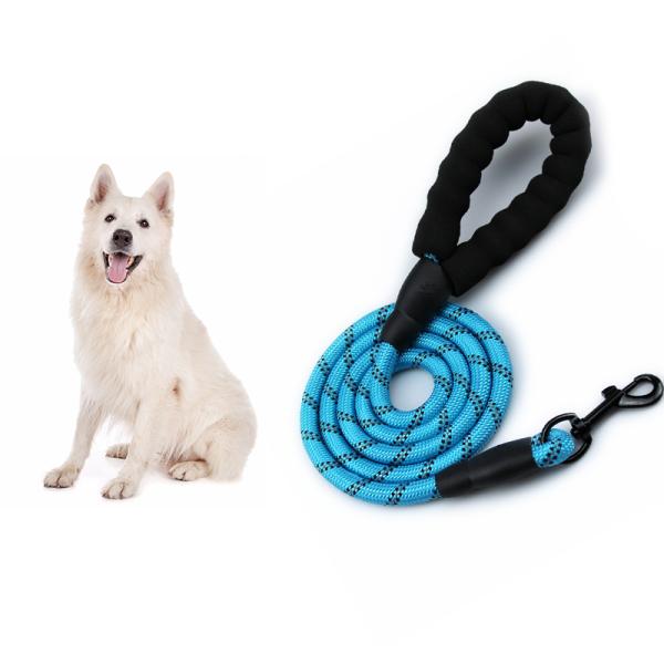 Leashes para mascotas con mango acolchado Color personalizado Portátil cómodo cuerda de nylon libre reflectante