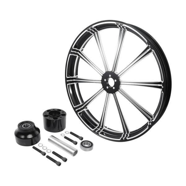 Sample Make Black 23 Inch CNC Aluminum Motorcycle Alloy Wheels for Harley Davidson