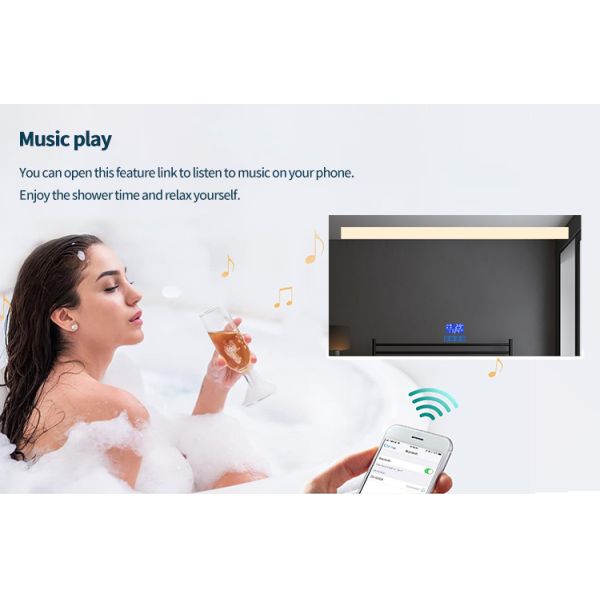 Vanity Dimmable LED Bathroom Mirror , Lighted Wall Mounted Mirrors For Bathrooms