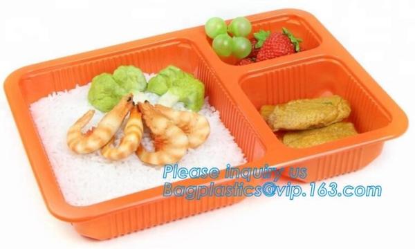 bpa free stackable take away leakproof black 2 compartment plastic microwave meal prep containers food bento box for kid