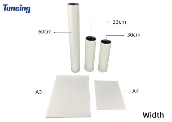 Single Side Dtf Transfer Film Free Sample 60cm Hot Peel
