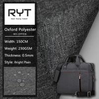 Material llano brillante de la mochila Oxford del OEM del artículo polivinílico de la tela del ODM