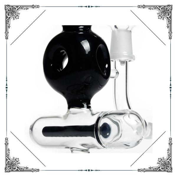 Black Skull Glass Water Pipe Glass Pipe Dab Oil Rigs With Inline Percolator Hookah