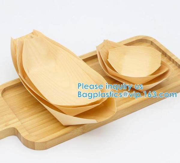 Finger Food - Bowls, Boat Biodegradable Wood Promotion - Party Wedding Supplies, 130mm Disposable Sushi/Salad/Dessert