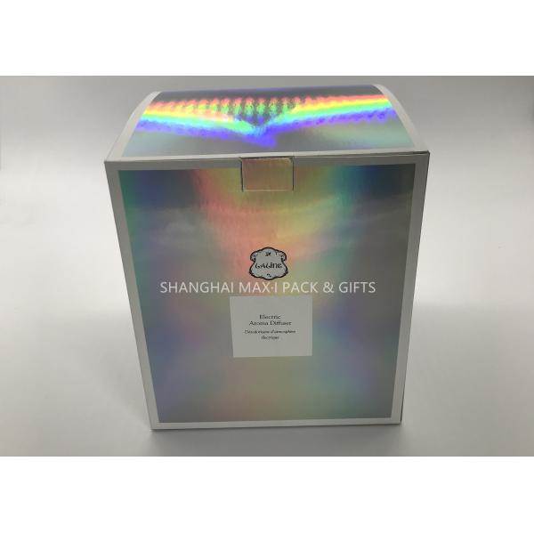Small Folding Cardboard Gift Boxes , Foil Holographic Gift Box Advertising Paper Packaging