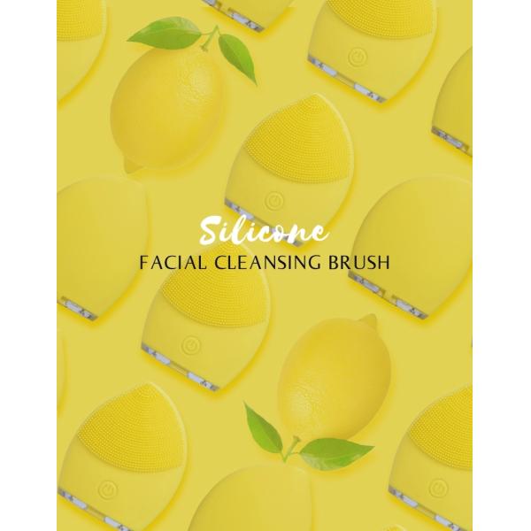 Food Grade Mini Silicone Facial Cleansing Brush ABS Material With USB Cable