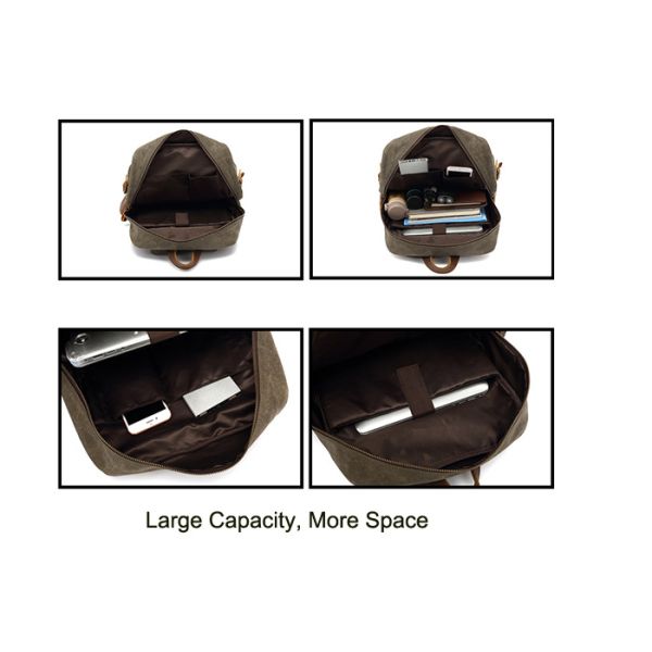 Waterproof Cowhide Travel Duffel Backpack