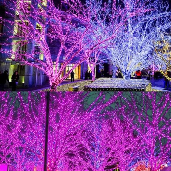 20m Solar Powered Waterproof LED Christmas String Lights For Party Wedding Decoration