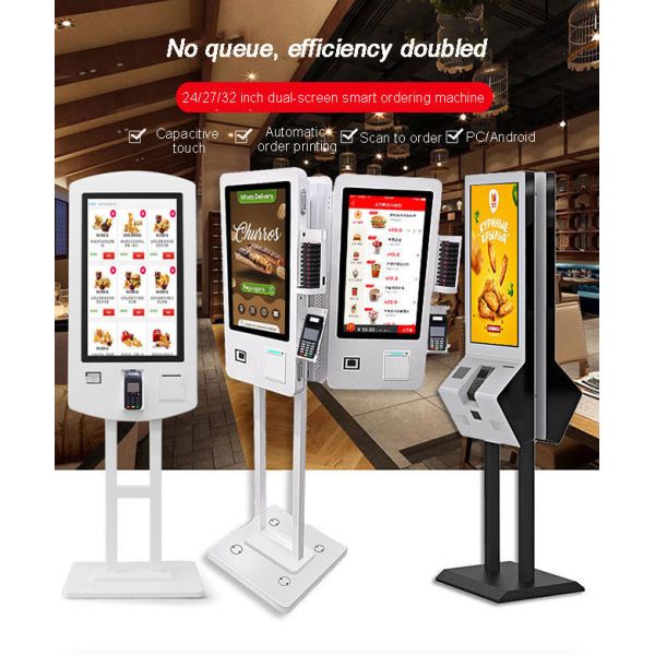 32-inch Dual-Screen Ultra-Thin Self-Service Ordering Touch Screen All-in-one Machine with Gesture Control