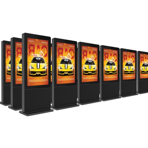 Floor Standing LCD Kiosk Displays 55 Inch LCD Screen Advertising Outdoor Waterpoof IP65 IP67