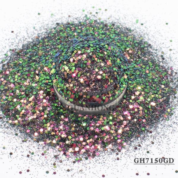 Hexagonal Loose Reflective Chameleon Glitter Mixes Fine Powder Bulk Makeup